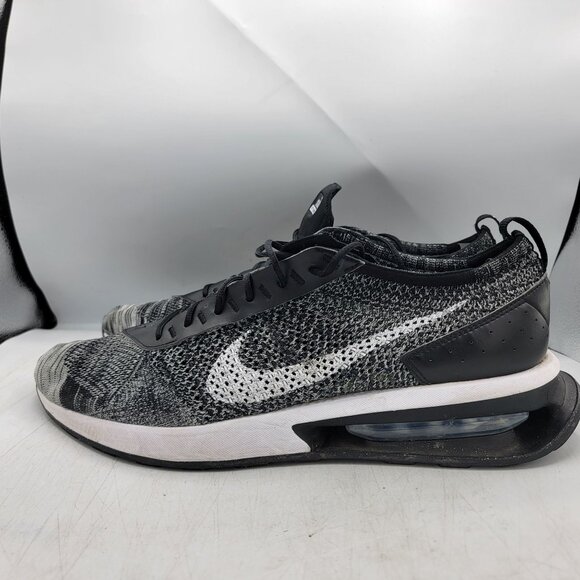 Nike Air Max Flyknit Racer Mens 15 Running Shoes Black White Oreo DJ6106-001